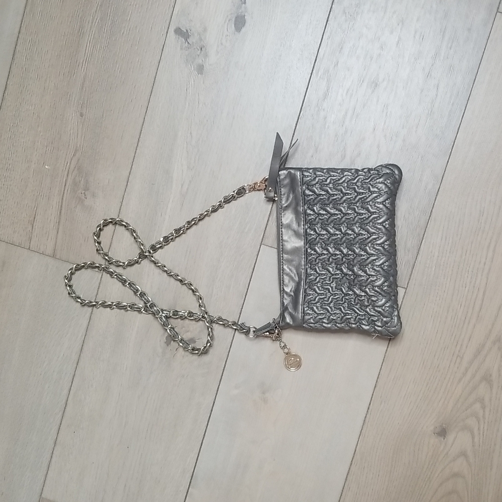 Big Buddha small crossbody bag in metalic pewter